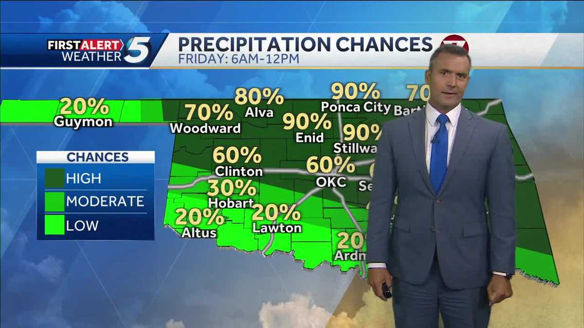 FORECAST: Morning storms, then much cooler