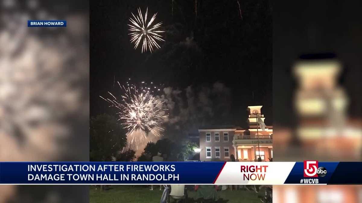 Fireworks cause damage to Randolph Town Hall