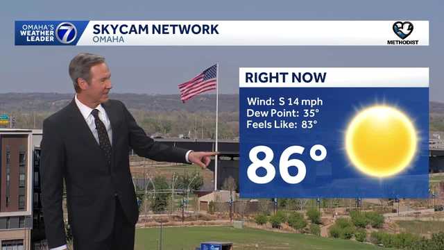 Windy and warm this evening in Omaha, but colder Friday afternoon