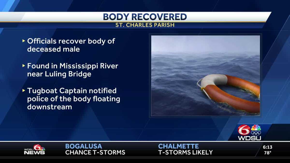 Unidentified body found in Mississippi River near Luling Bridge