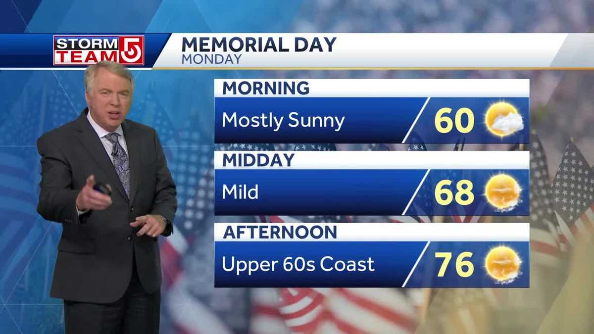 Video: Beautiful Memorial Day to be followed by rain