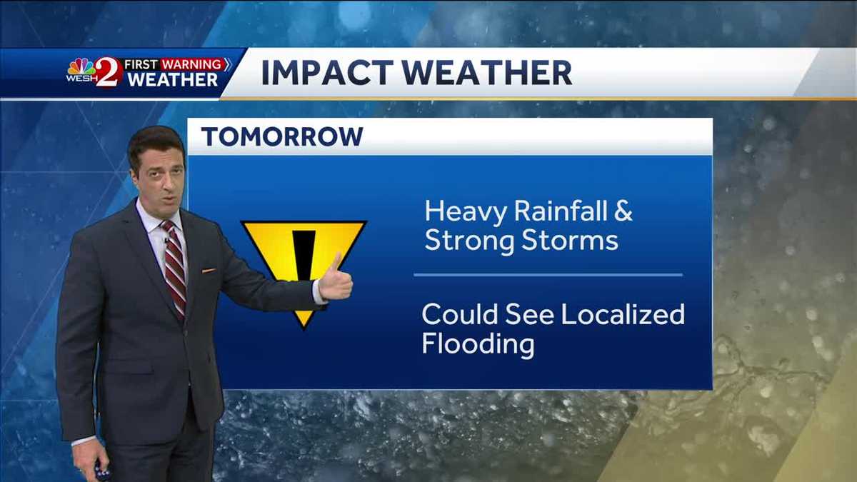 Impact weather for Wednesday as storms = more heavy rainfall!