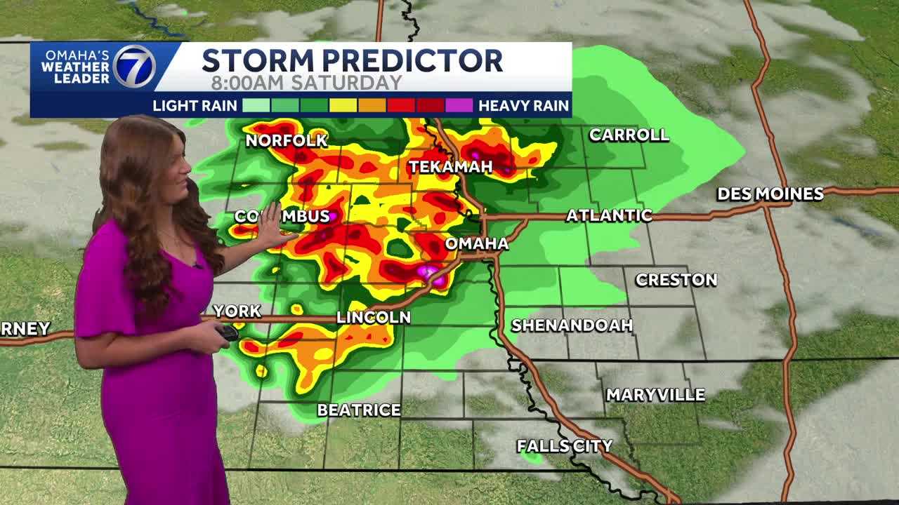 Rain chances Saturday morning and evening in Omaha metro