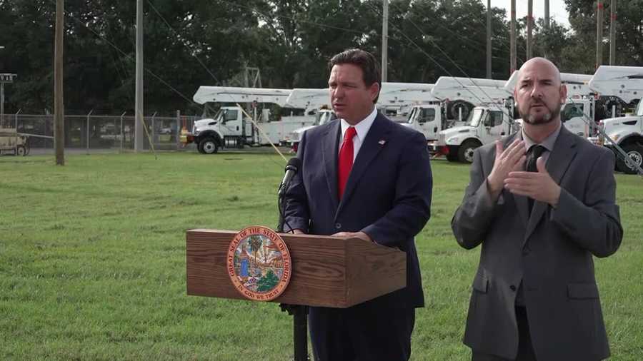 Florida Gov. Ron DeSantis holds press conference in Plant City