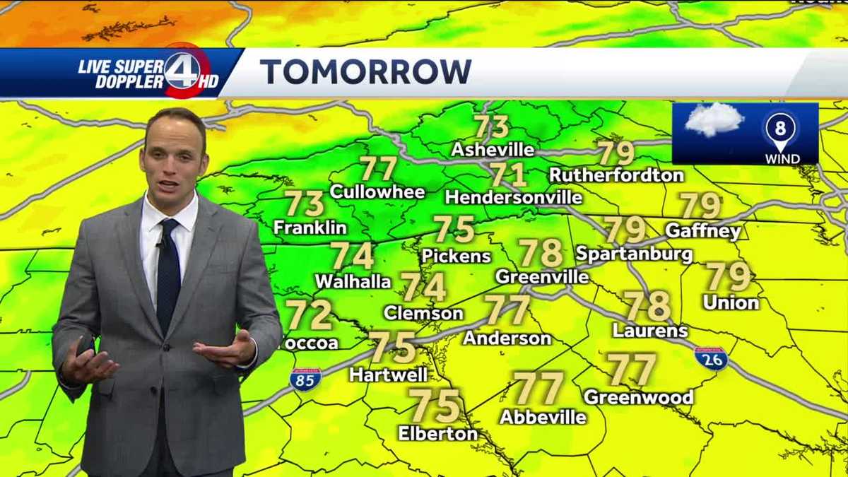 Greenville: Rain moves in, cooler temperatures