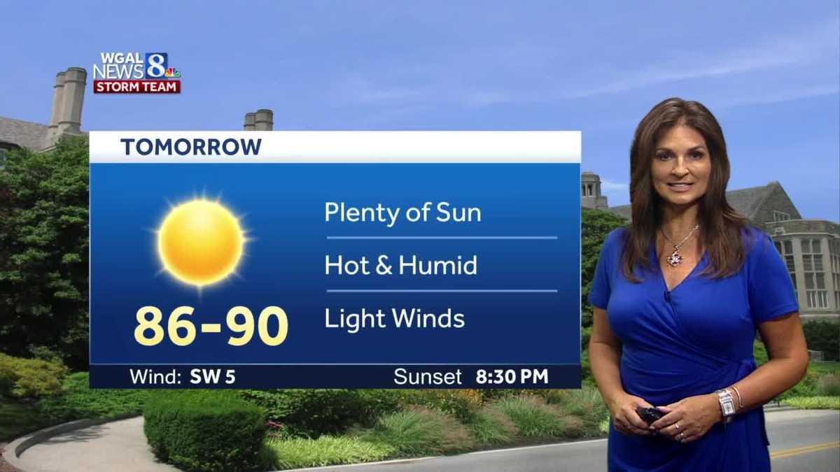 Mostly Sunny Pleasant Today Heat And Humidity Increases Monday