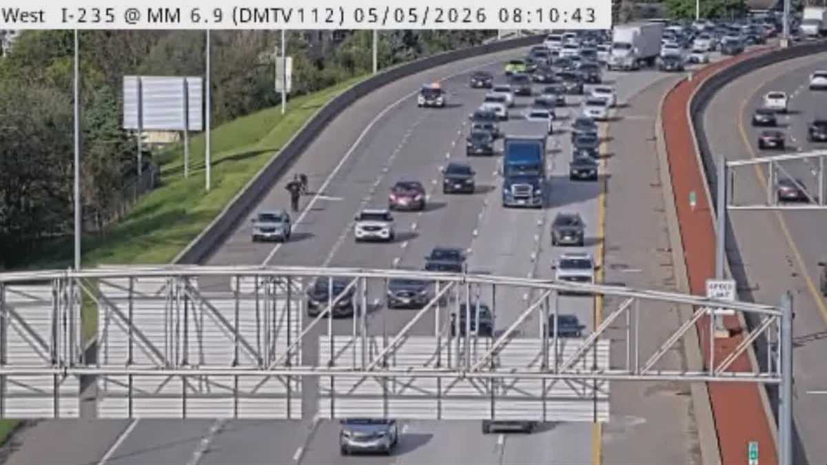Motorcyclist injured in crash on Interstate 235