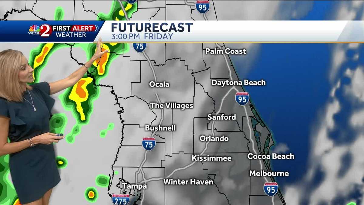 Scattered showers and storms Friday afternoon and evening