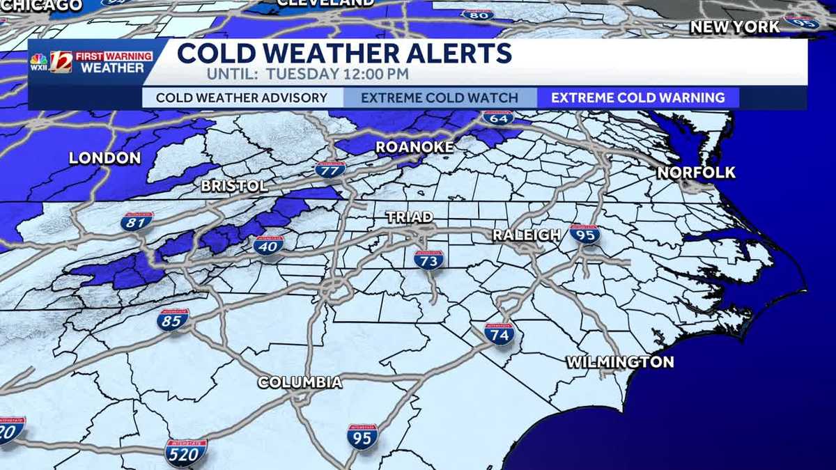 Temperatures remain frigid in the Triad after a powerful winter storm