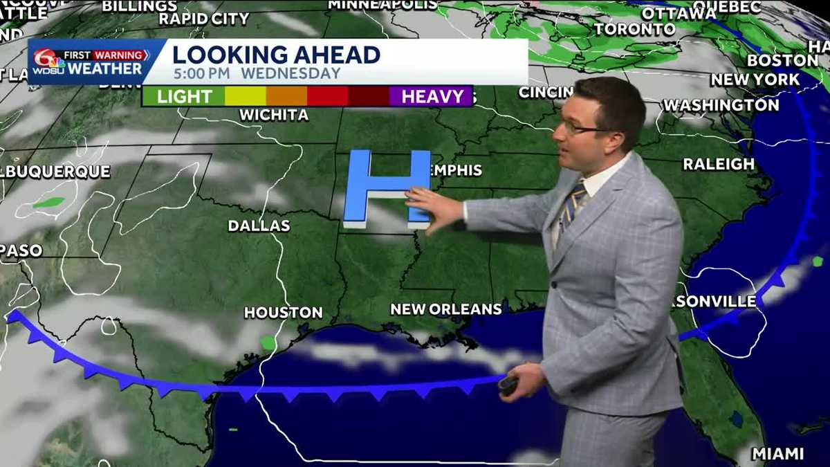 Another cold front could bring a slight chance of rain