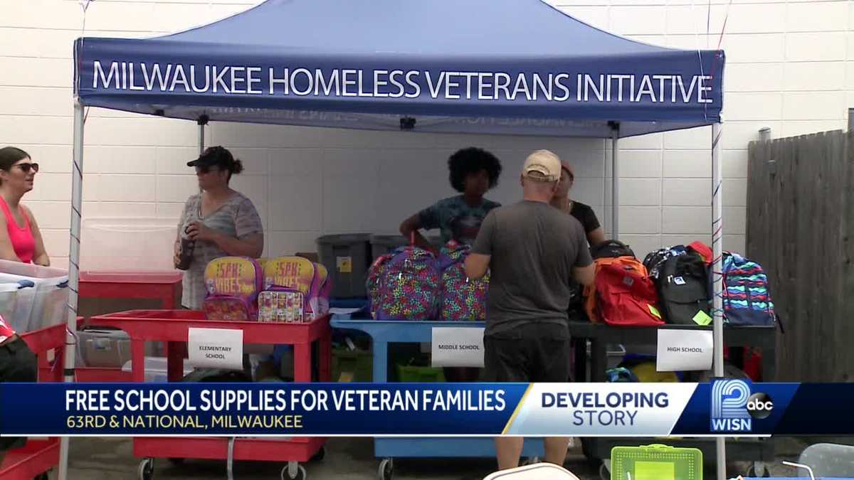 Veterans' families given free school supplies