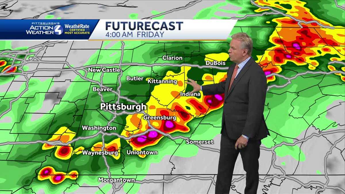 Pittsburgh weather: Showers and storms early Friday