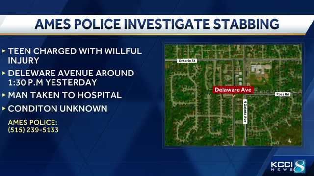 Iowa crime: Teen charged with willful injury in stabbing incident - Vimarsana News