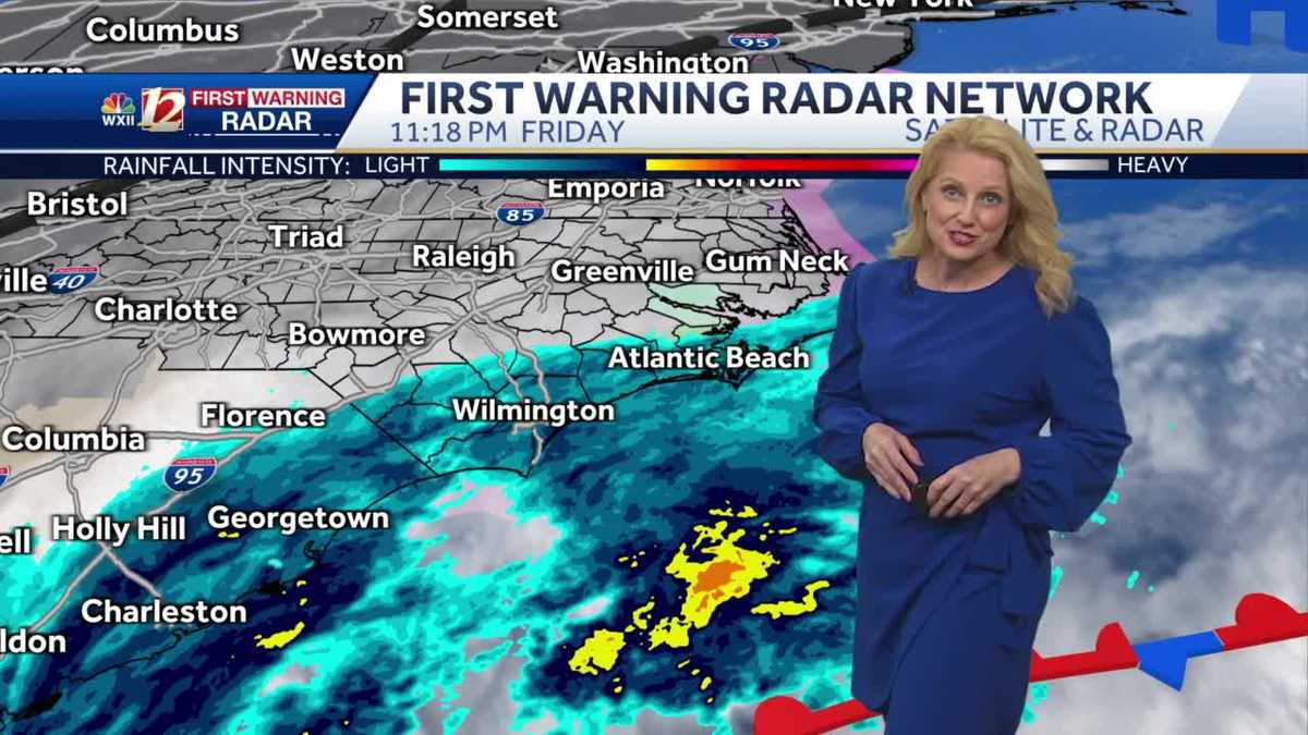 Heavy rain late Saturday, cool winds in North Carolina