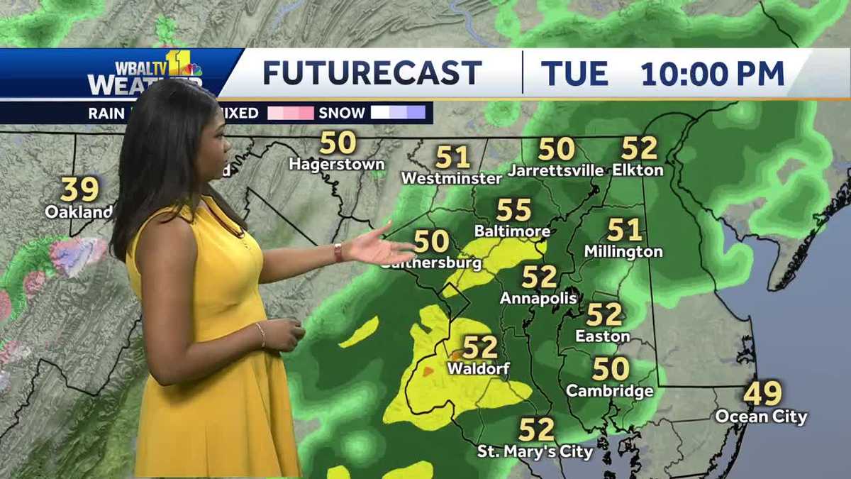 Cloudy for Monday with chance of showers the next couple days