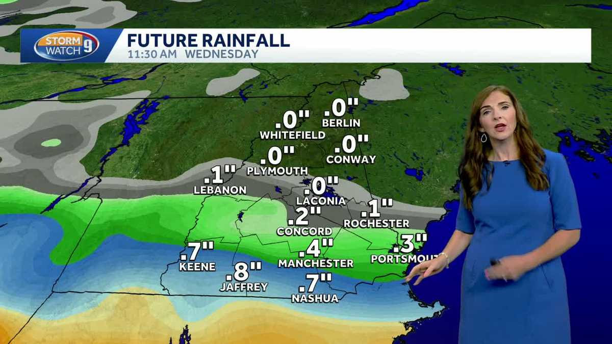  Rain possible in parts of New Hampshire this week