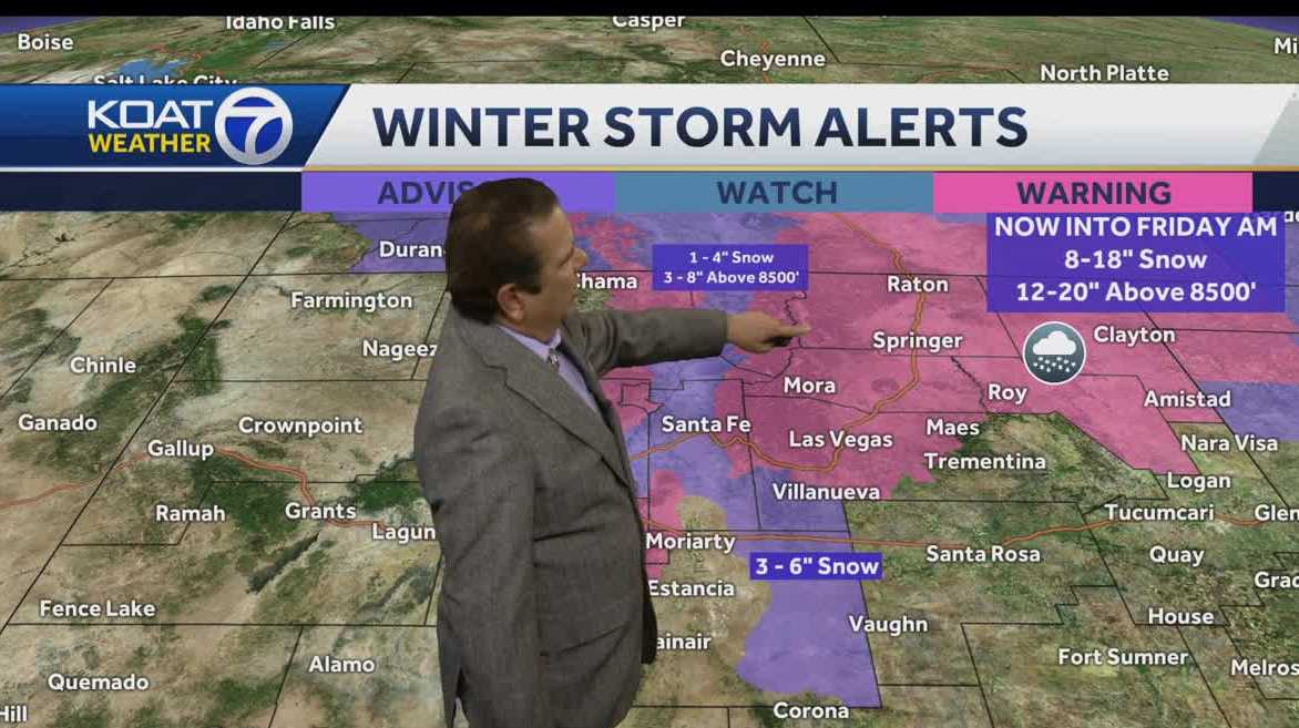Difficult northeast NM winter travel as rain and snow increases
