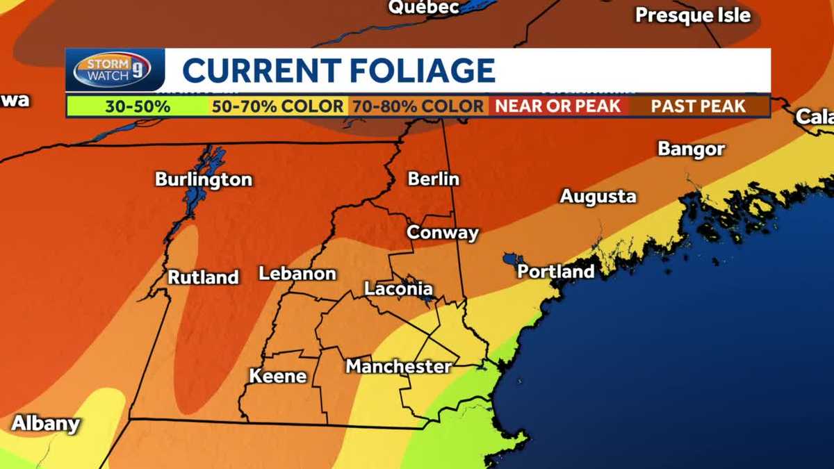 New Hampshire foliage tracker Fall colors bursting across state