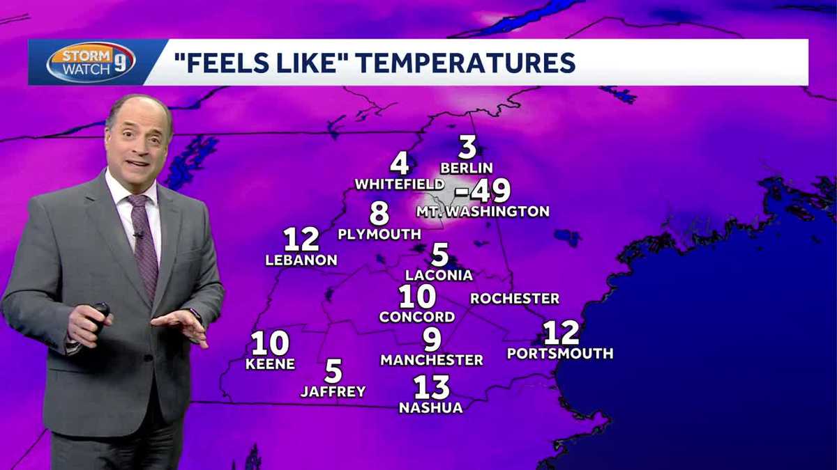 Video: Wind chills bring frigid feel to New Hampshire
