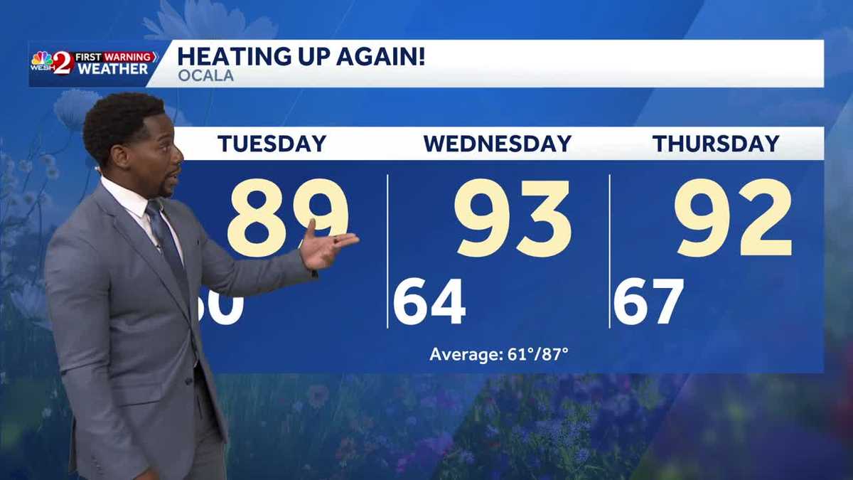 Warmest Air of the Year So Far in Central Florida - 90s are Back