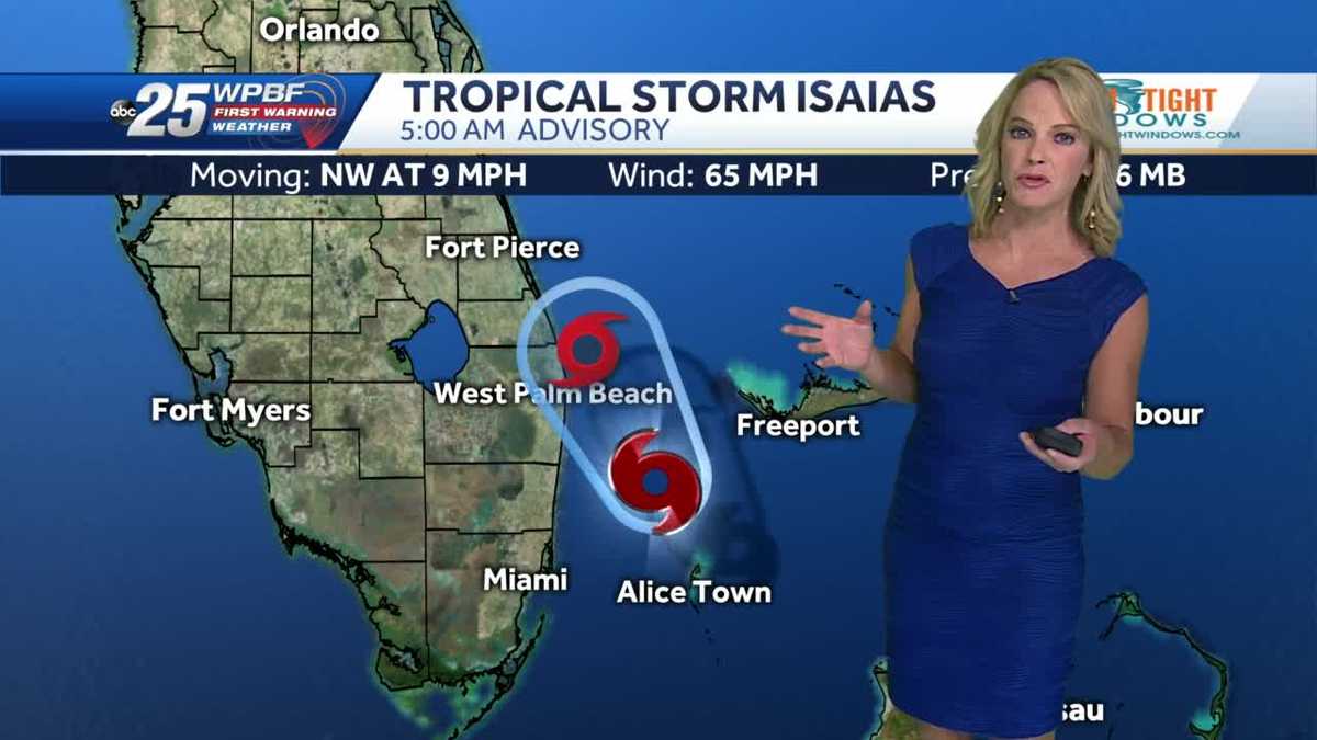 Tropical Storm Isaias 5 a.m. Advisory