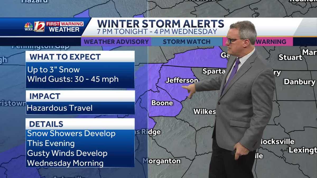 WATCH: Mountain Winter Weather Advisory Tuesday Night