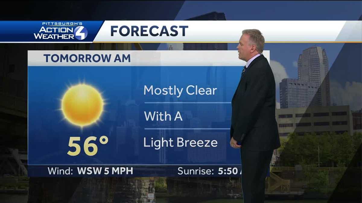 Dry weather expected over the next few days, warm weekend ahead