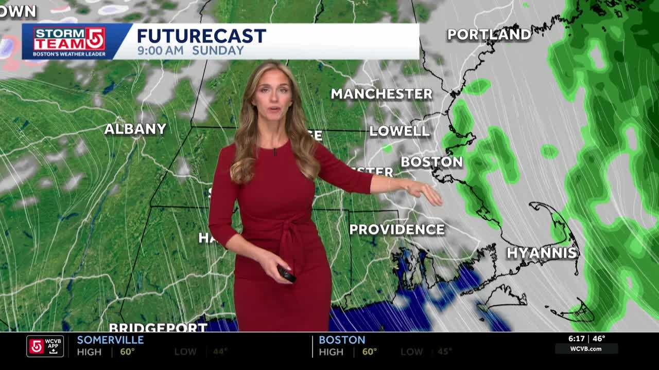 Video: Timing a few showers Sunday before big warm-up