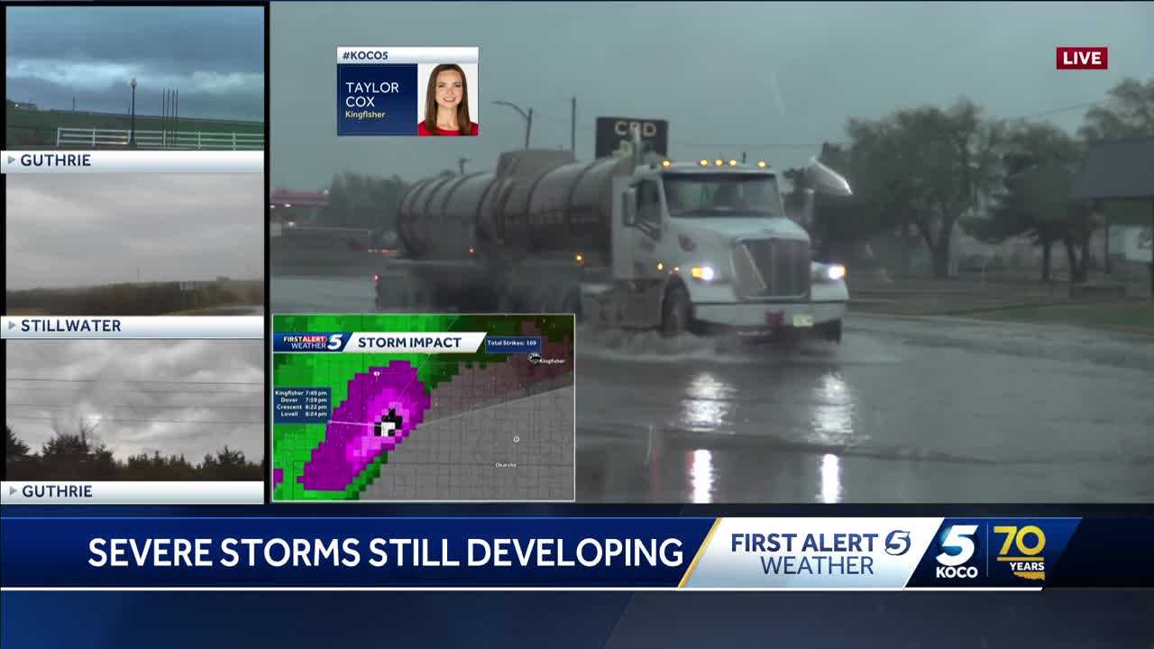 Storms moving through Kingfisher cause flooding to roads - Vimarsana News