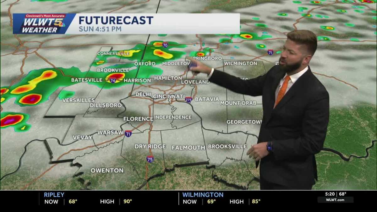 Morning fog and evening storms for Cincinnati
