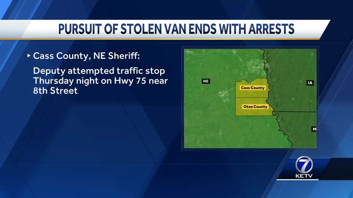 Two people arrested after pursuit involving stolen minivan