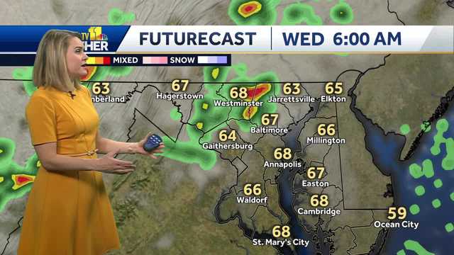 Early rain and storms for warm Wednesday