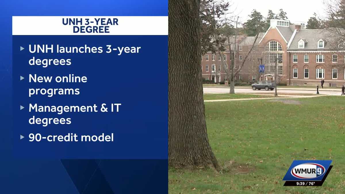 University of New Hampshire introduces three-year degree programs