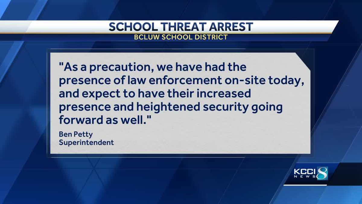 BCLUW threats: Iowa high school student arrested - KCCI