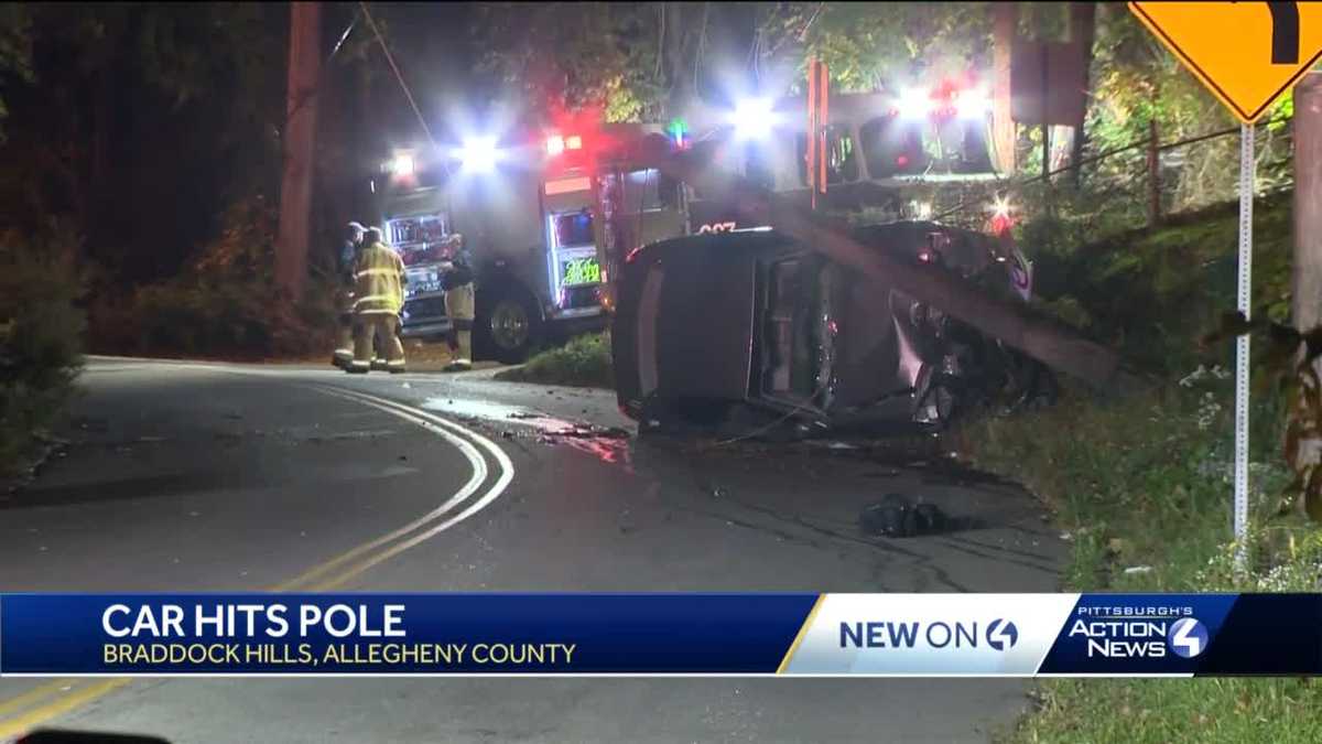 One hospitalized in overnight Braddock Hills crash