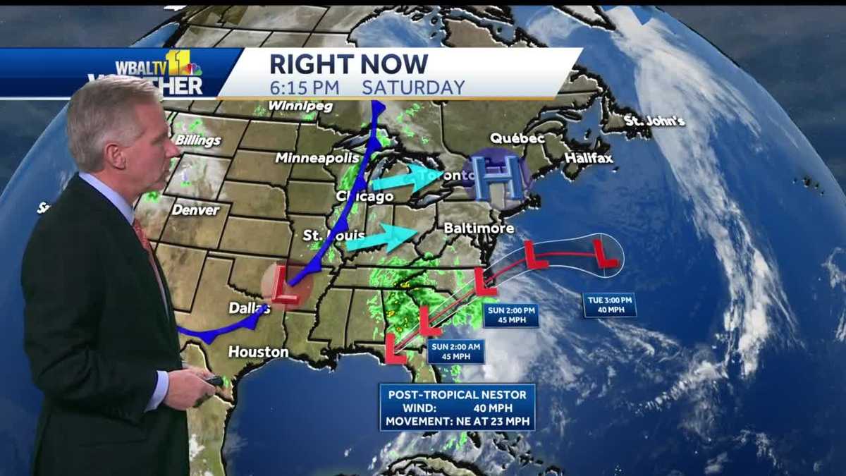 Rain moves in Sunday
