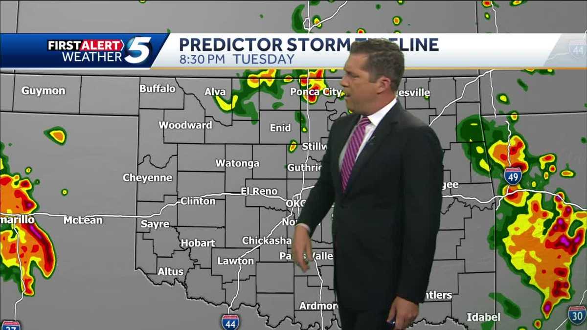 Severe storms appraching Oklahoma tonight