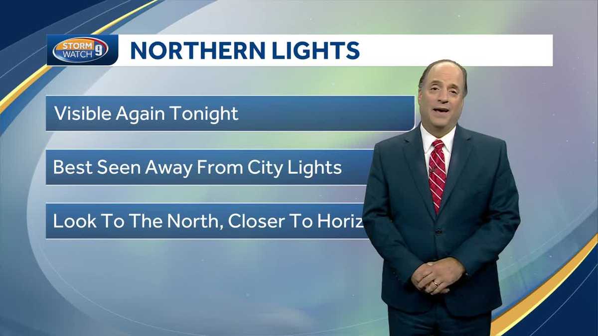 Will northern lights be visible in NH on Monday night?