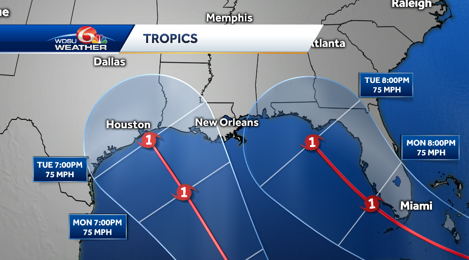 Two Hurricanes In The Gulf At The Same Time? NHC Forecast Says It's ...