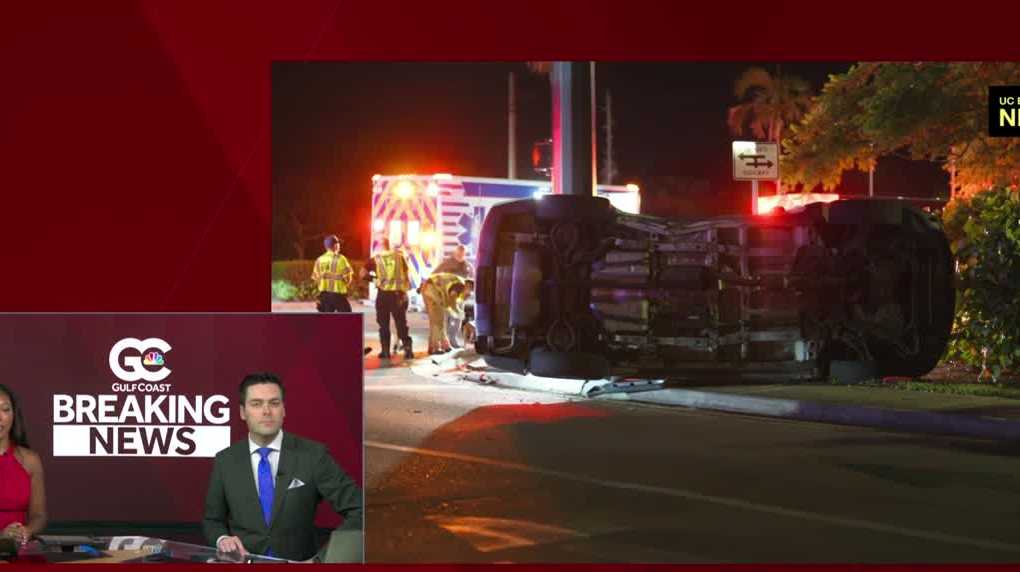 Three people injured in rollover crash in North Naples