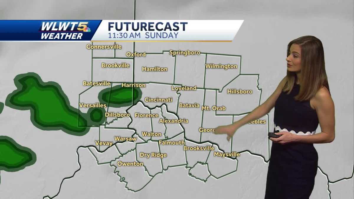 Slight chance of showers Sunday