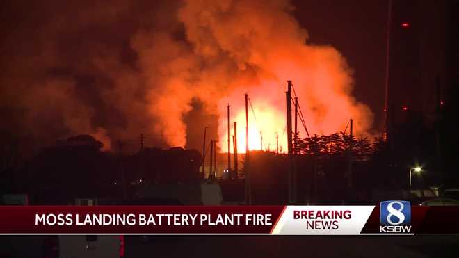 moss landing battery plant fire update at 11 p.m. 1/16/25