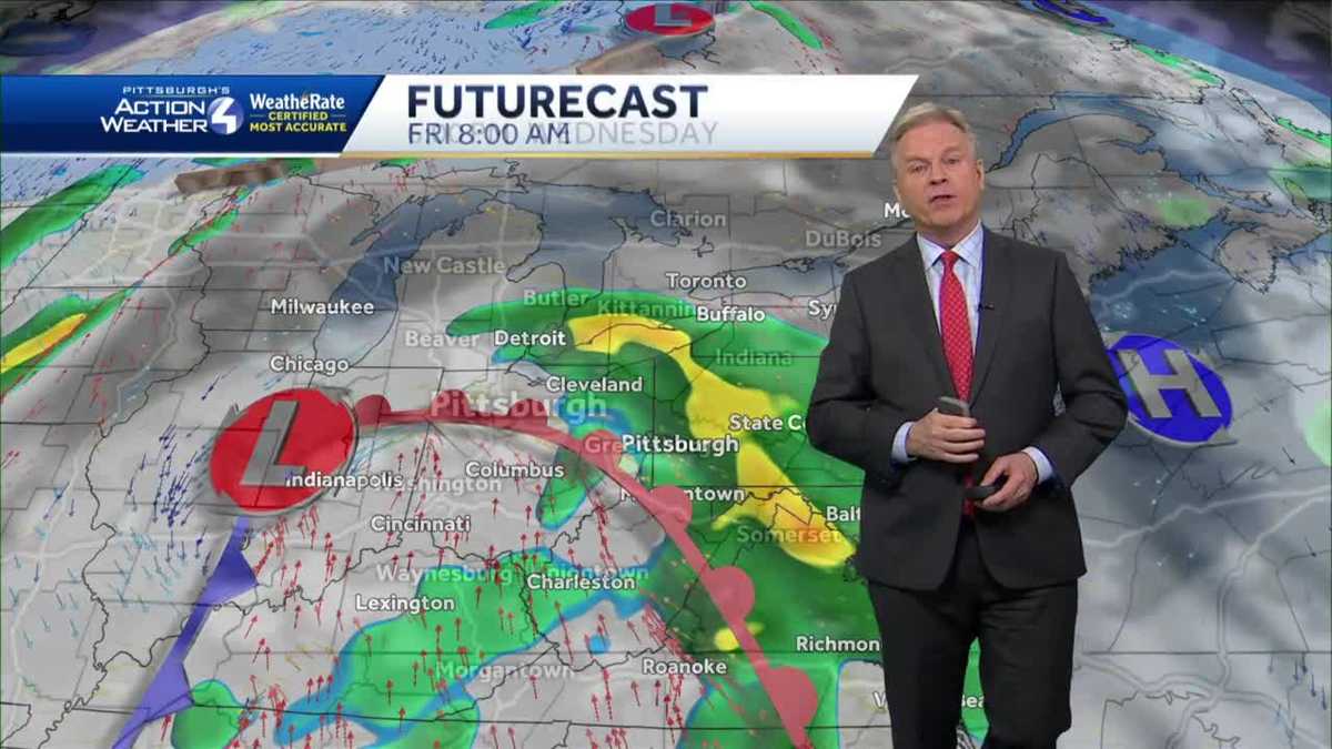 Warm with clouds Thursday; rain moves in Friday