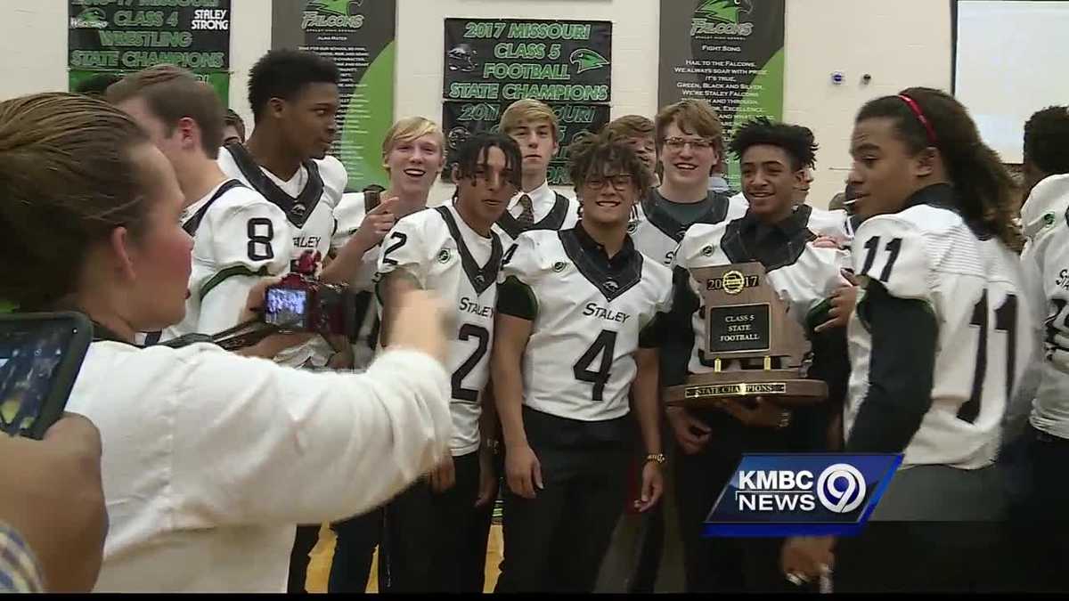 Staley High School celebrates after winning state title