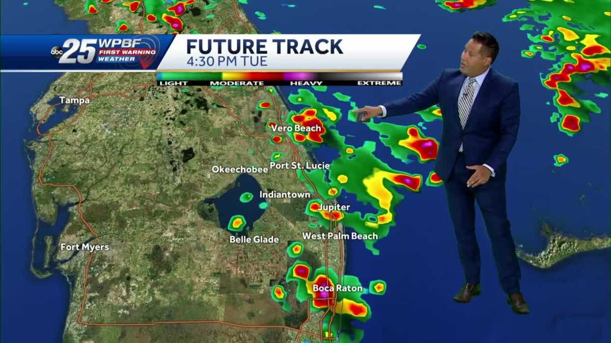 Scattered showers and storms this afternoon