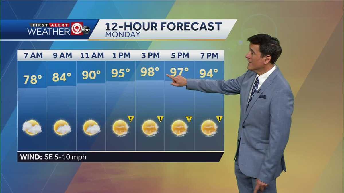 Hot temperatures will impact start of the week
