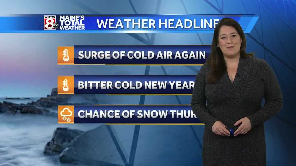Another shot of cold air arrives to end out the year. Some snow in the ...