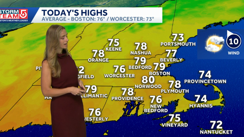 Humid warmth gives way to cooler air