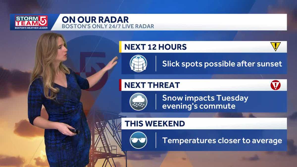 Video: Snow to impact Tuesday evening commute