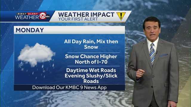 Kansas City: A day of rain will shift to snow on Monday - Vimarsana News